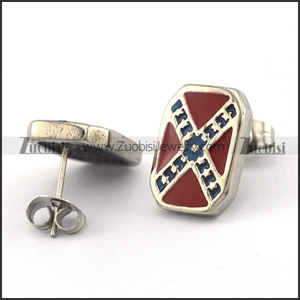 Flag Design Earring for Bikers e001185