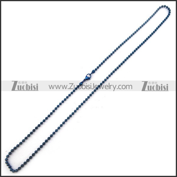 Blue 3MM Round Ball Chain n001524