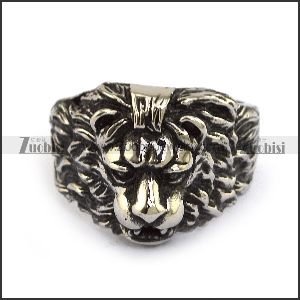 Stainless Steel Lion Ring - JR350103