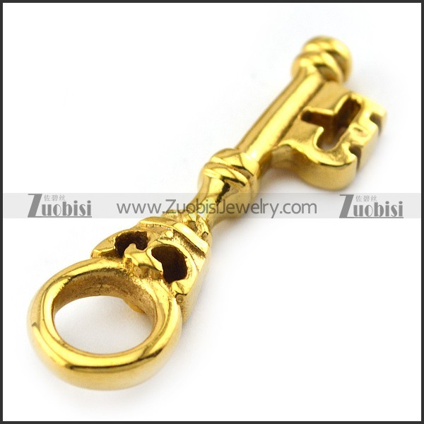 Golden Key Pendant crafted Casting p004896