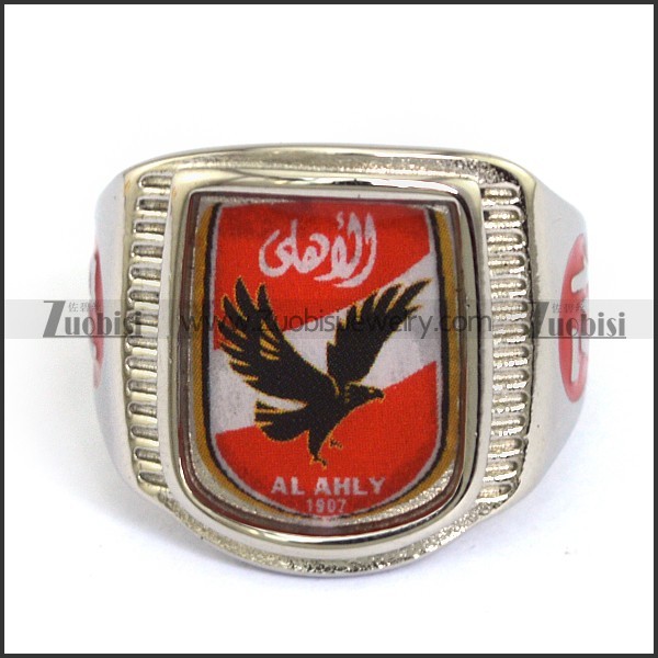 stainless steel eagle ring crafted epoxy r003709
