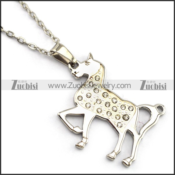 Stainless Steel Horse Chain Necklace n001337