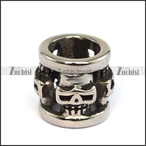 Stainless Steel Skull Beard Bead for Mens a000259