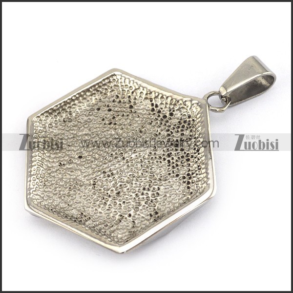 13 Biker Pendant in Red Epoxy Stainless Steel p002544
