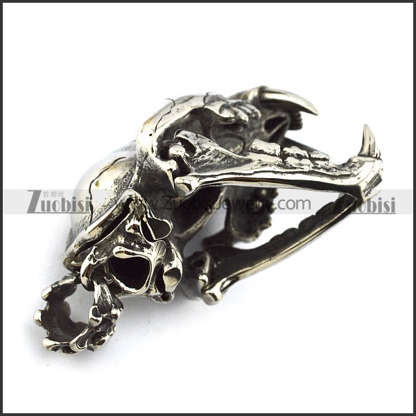 Big Stainless Steel Dinosaur Pendants -p000344