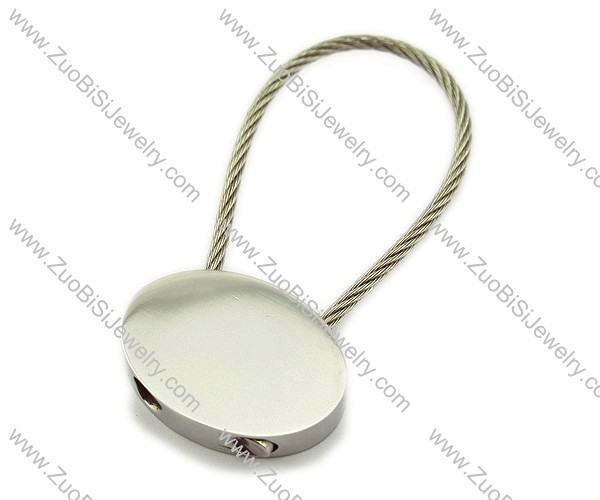 Blank Oval Key Chain for Engraving Logo JK280003