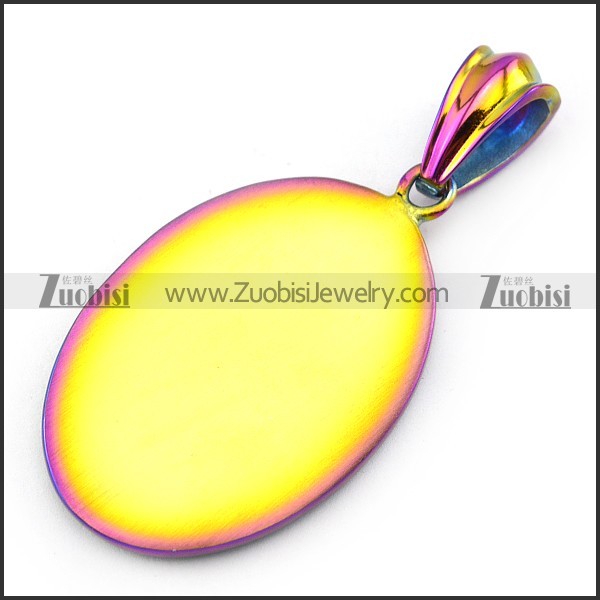 Colorful Tone Kwan-yin Tag Pendant p004924