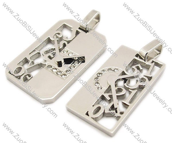 Stainless Steel Lovers Pendant -JP140013