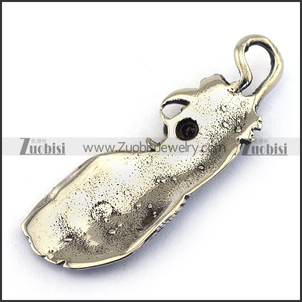 Retro Stainless Steel Feather Charm p003477