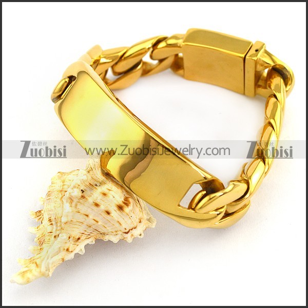 Golden Heavy Tag Bracelet b004690