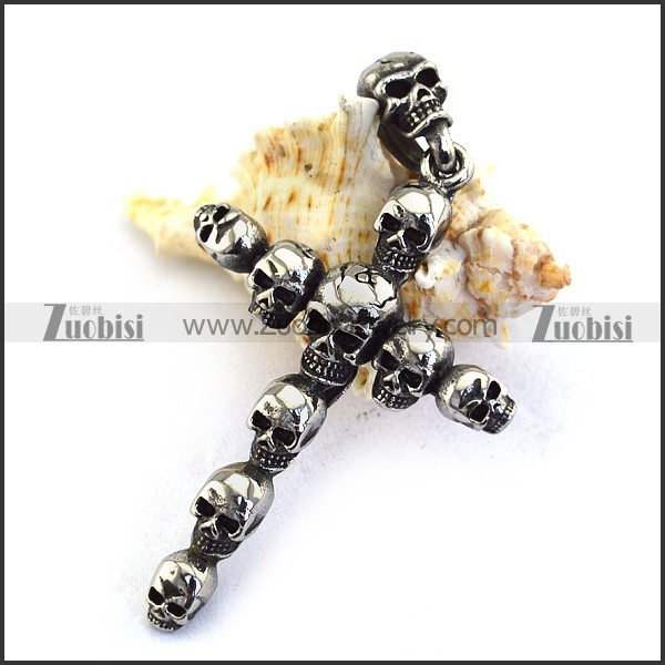 Skulls Cross Pendant p003483