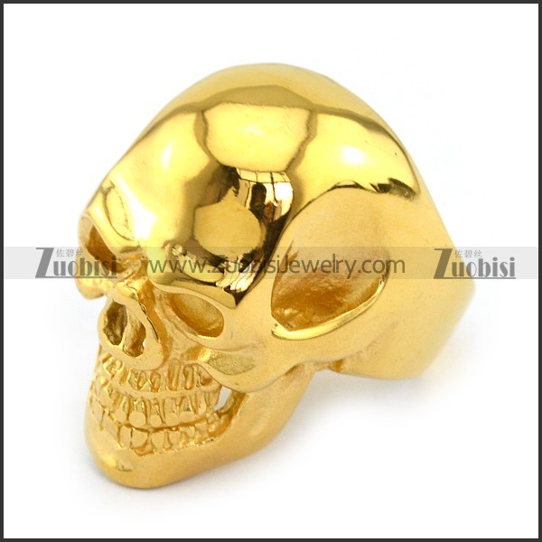 Gold Skull Jewelry in 316L Stainless Steel r002609