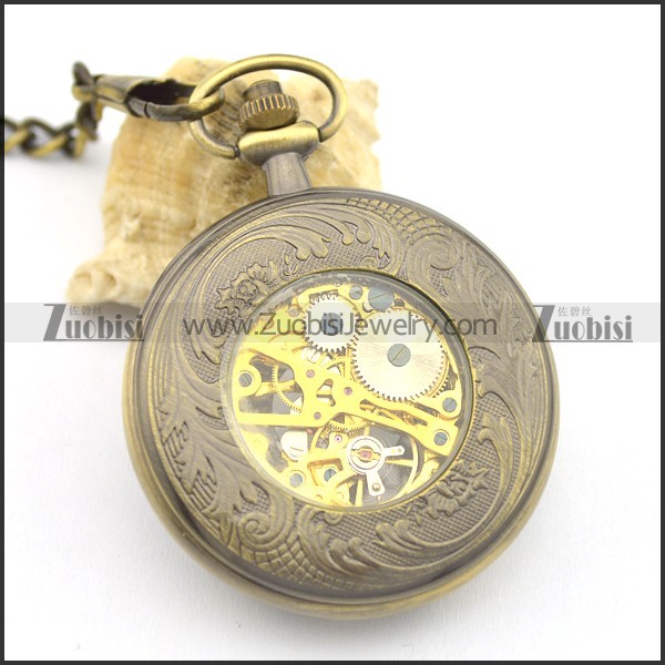 Antique Mechanical Pocket Watch with chain -pw000385