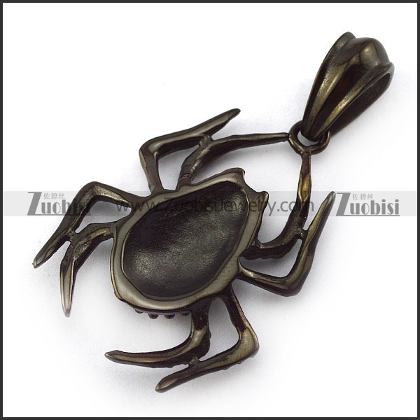 Black Spider Pendant for Wholesale p004935