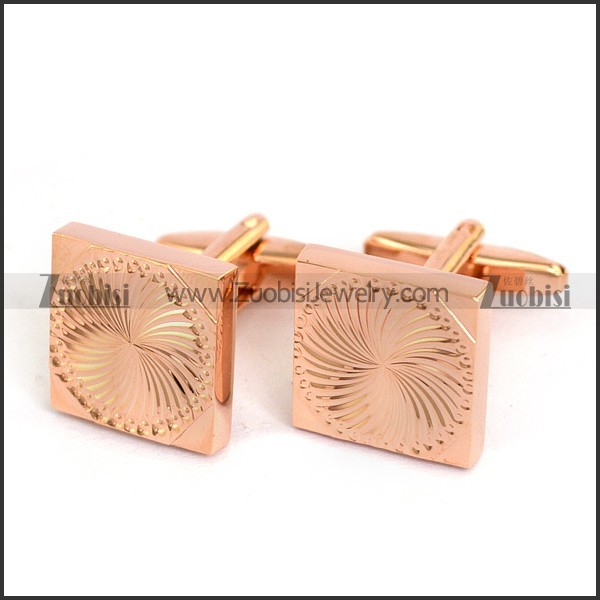 Rose Gold Quare Cooper Cufflinks c000058