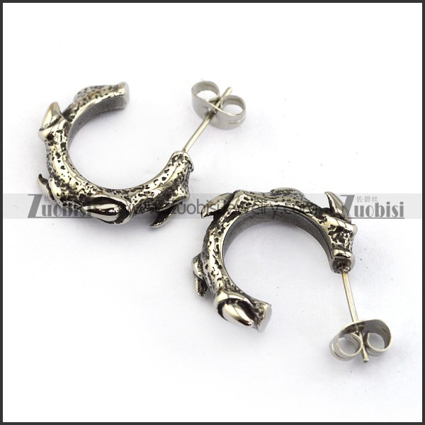 Dragon Claw Steel Earring e001250