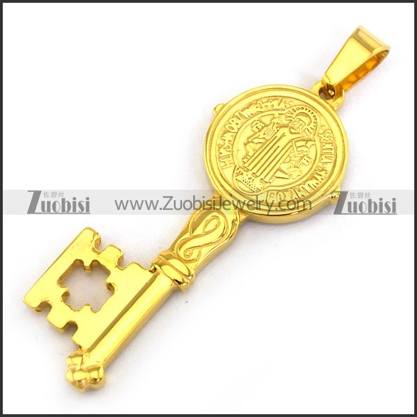 Golden Key Pendant p004501