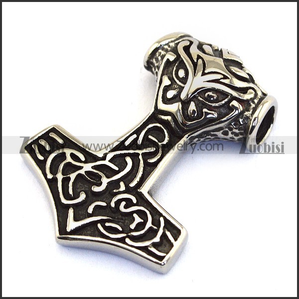 Stainless Steel Thor Hammer Pendant p002961
