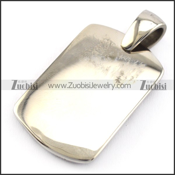 Steel Skull Tag Pendant p005839