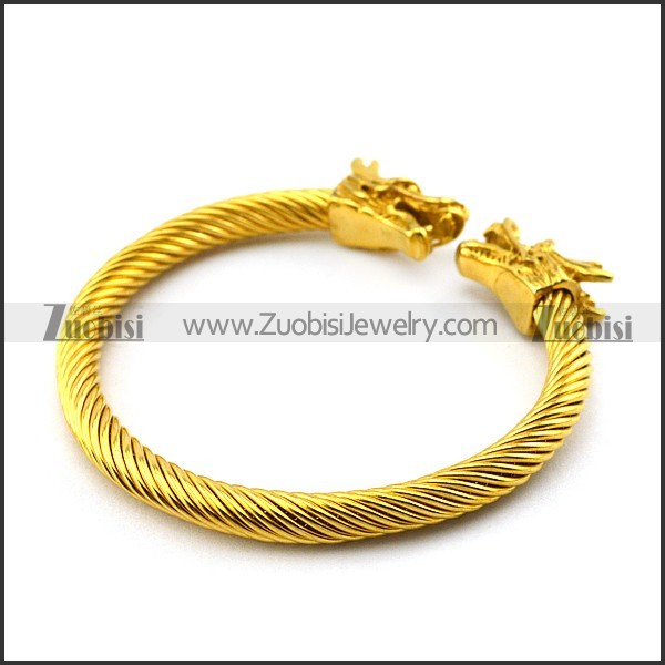 Gold Plated Dragon Wire Bangle b005835
