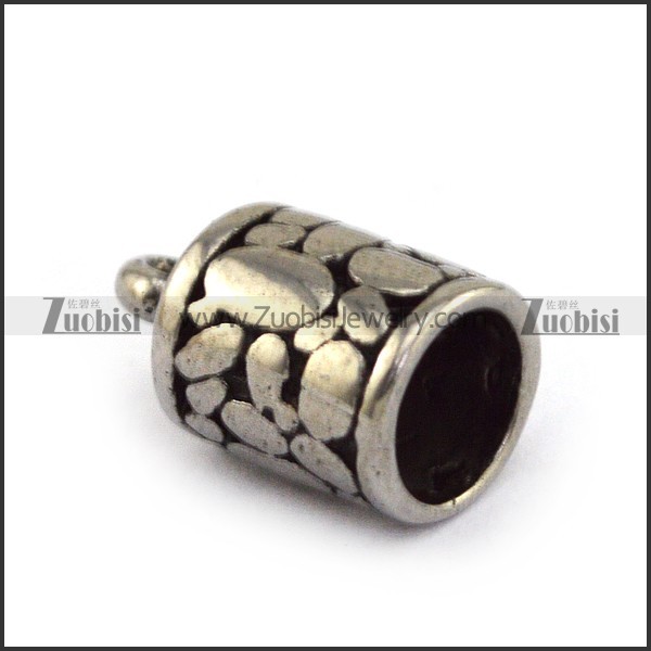 stainless steel casting end cap for round braided leather cord a000271
