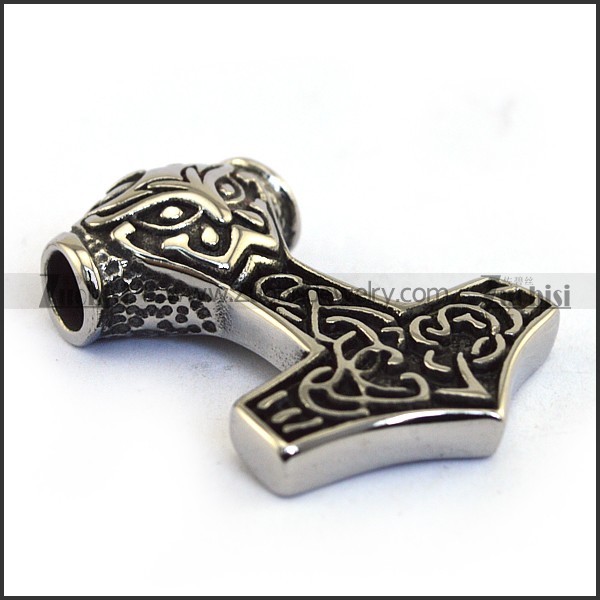 Stainless Steel Thor Hammer Pendant p002961