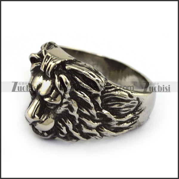Stainless Steel Lion Ring - JR350103