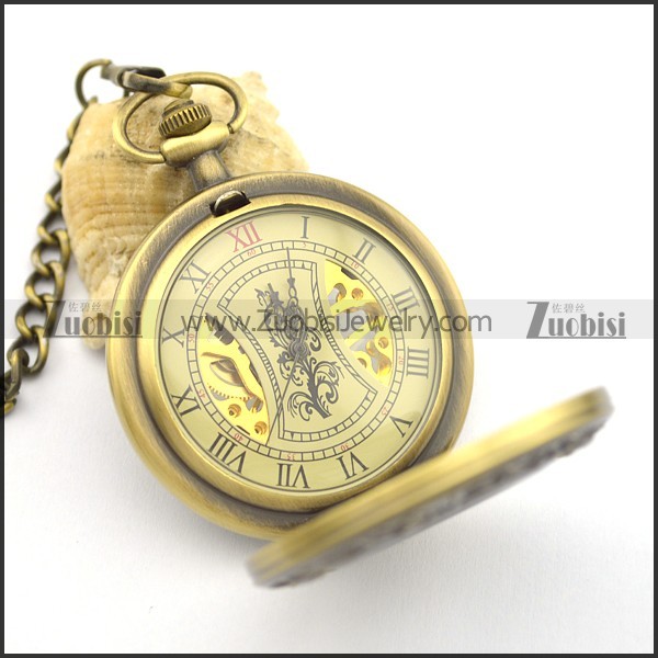 Antique Mechanical Pocket Watch with chain -pw000382