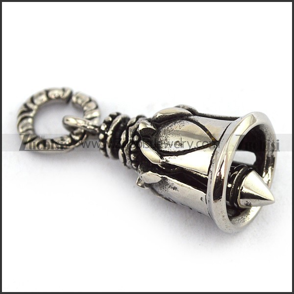 stainless steel bell pendant for bikers p001793