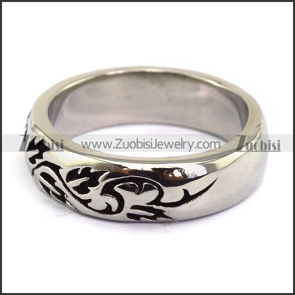 Flower Ring in Stainless Steel Metal -JR350235