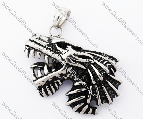 Stainless Steel fierce and cruel Wolf Pendant - JP420042