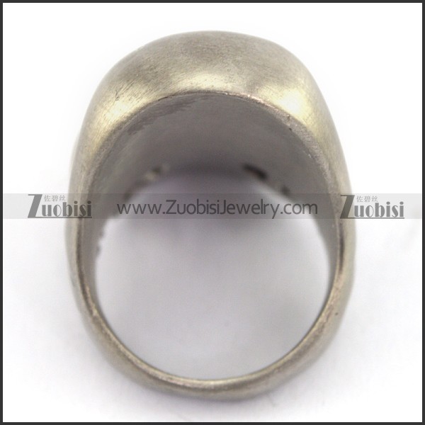 Matte Medium Size Stainless Steel Skull Ring r002947