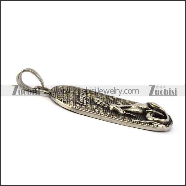 Vintage Style Capricorn Tag Pendant p005791