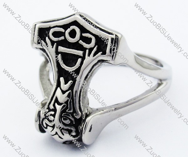 Stainless Steel Hammer Ring -JR330008