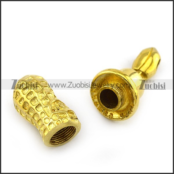 Shiny Gold Cooper Peanut Pendant p004438