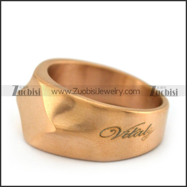 rose gold plating blank signet ring r004688