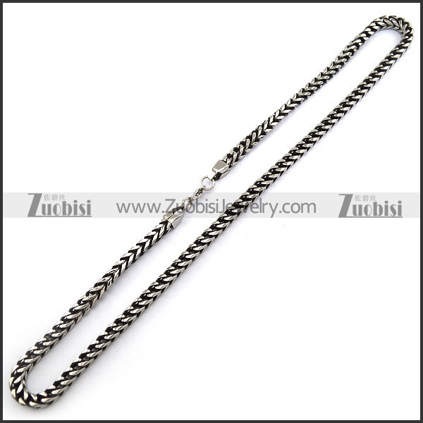 6MM Wide Vintage Round Edge Durable Stainless Steel Franco Link Chain Necklace n001480