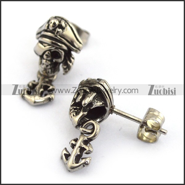 Stainless Steel Pirates of the Caribbean Earring - e000074