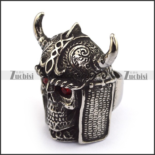 Viking Ring with 2 Horns r003691