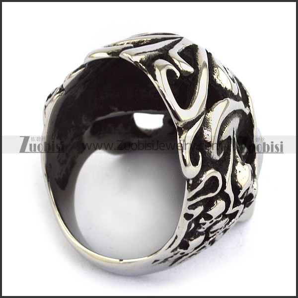 Bigger Finger Skull Ring in Stainless Steel -JR350220