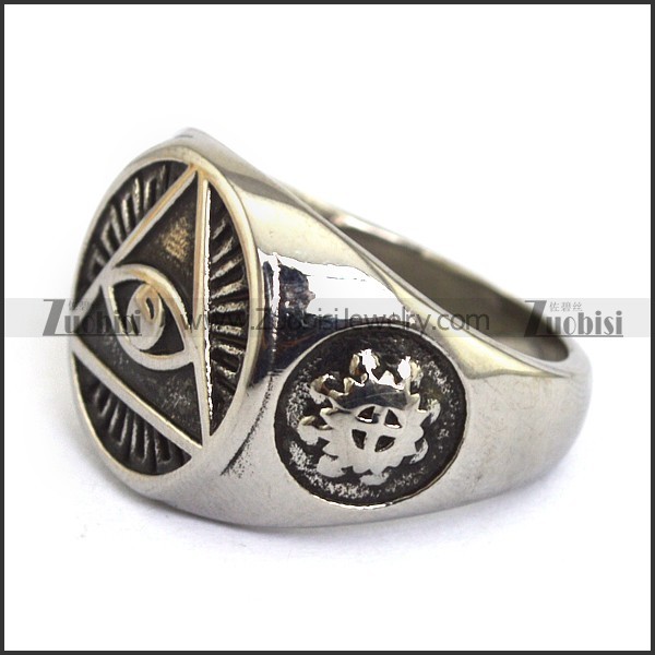 Eye Shaped Masonic Ring r003598