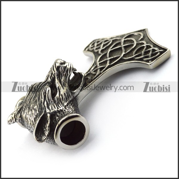 80MM Large Stainless Steel Wolf Hammer p003300
