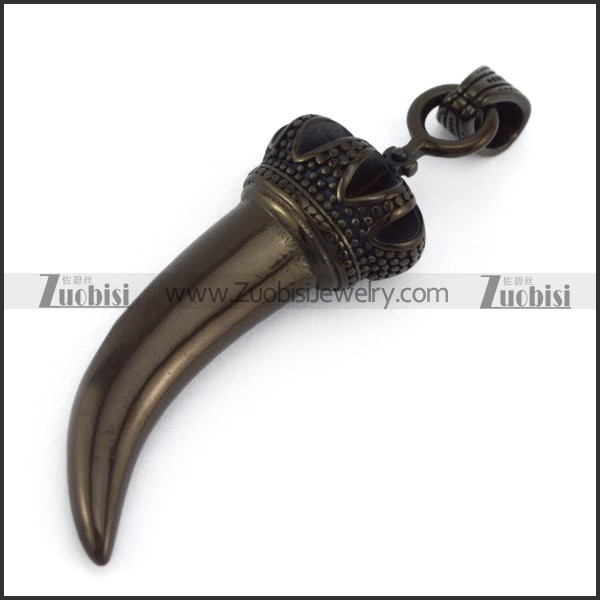 Stainless Steel Horn with Black Plated in 4.4cm Long p005516