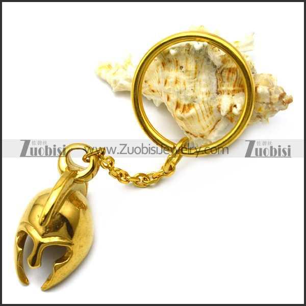 Gold Plating Spartan Warrior Keyring  k000005