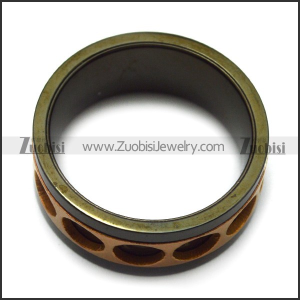 black plating roman numerals spinner ring r005182
