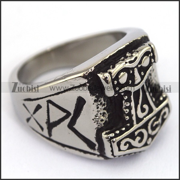 Stainless Steel Hammer of Thor Rings -r000379