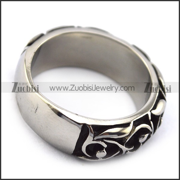 Stainless Steel Casting Vine Ring r004381