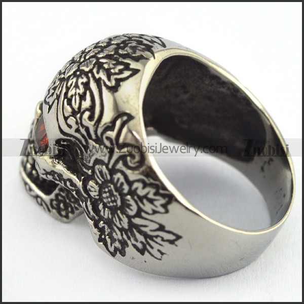 remarkable noncorrosive steel Biker Skull Ring with punk style for Motorcycle bikers - r000516