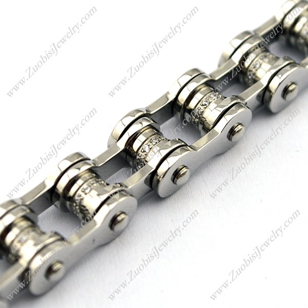 11mm Wide Stainless Steel Motorbike Chain Link Bracelet for Women Bikers b003486