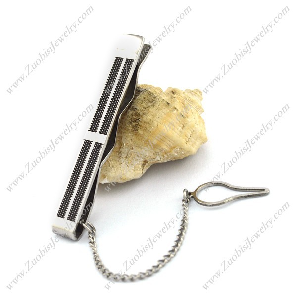 Black Silver Steel Tie Clip for Mens t000012